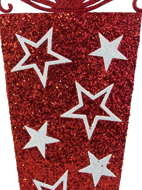 Red Present 2D Display Hanging Decoration - 34cm