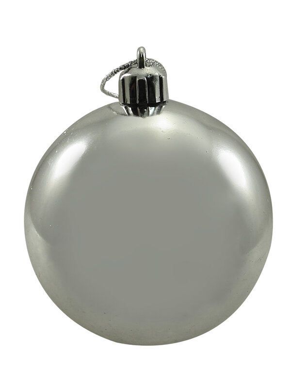 Red, White & Silver Baubles - 12 x 60mm