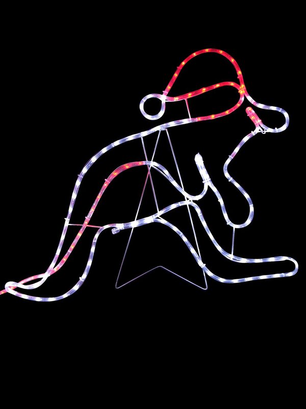 Santa & Kangaroos LED Light Rope Silhouette - 2.9m — image 3