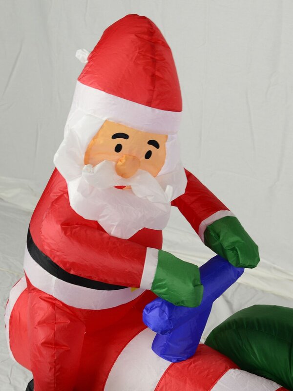 Santa & Reindeer On Animated & Illuminated Seesaw Inflatable - 1.3m — image 4