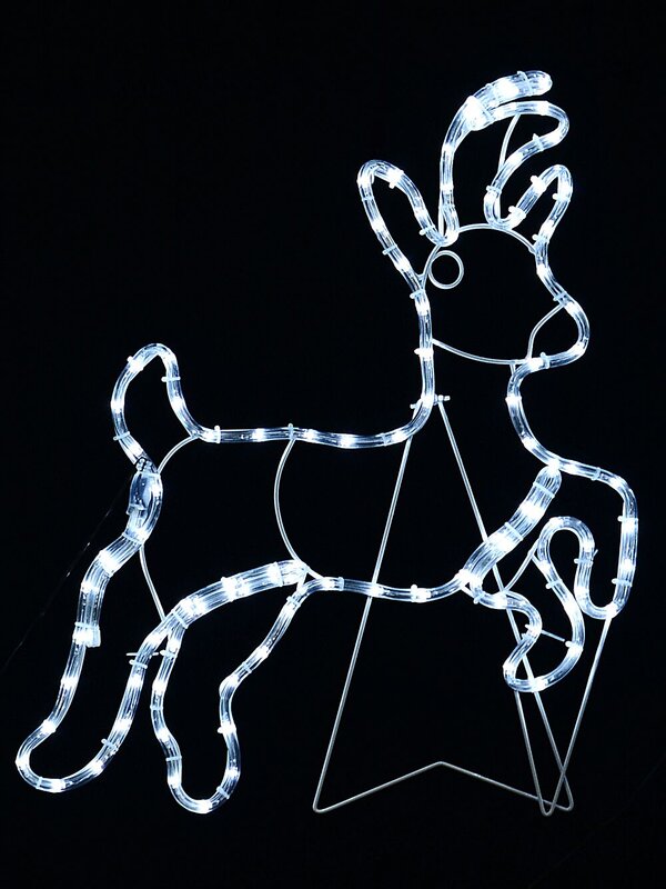 Santa & Sleigh With 3 Reindeers LED Christmas Light Display Silhouette - 2.5m — image 5