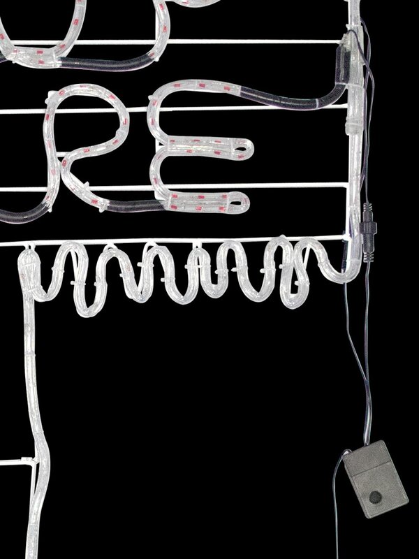 Santa Stop Here Sign Post LED Rope Light Silhouette - 1.5m — image 4