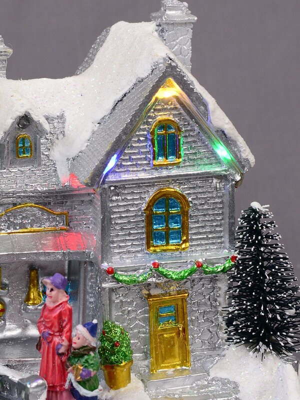 Santa's Workshop At Cedar Valley Snowy Winter Christmas Village Scene - 32cm — image 9