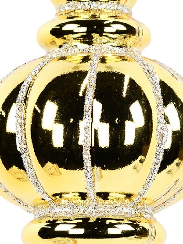 Shiny Gold & Champagne Glitter Lustrous Signature Finial Drop | 12cm — image 3