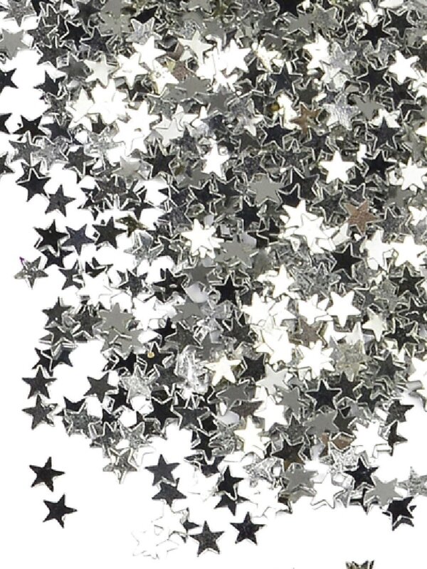 Shiny Silver Star Shape Decorative Christmas Confetti - 40g