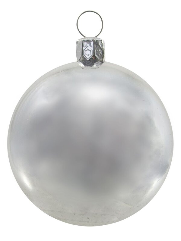 Silver Baubles With Assorted Silver & Iridescent Patterns - 12 x 60mm