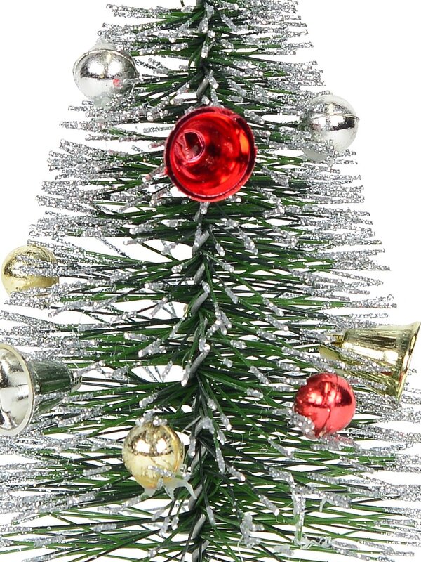 Silver Tip Decorated Christmas Tree Table Top Ornament - 20cm — image 3