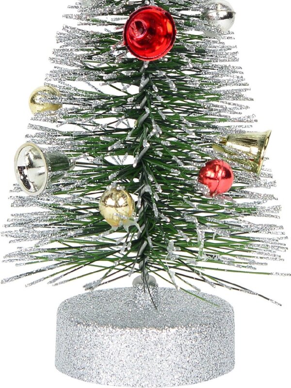 Silver Tip Decorated Christmas Tree Table Top Ornament - 20cm — image 4