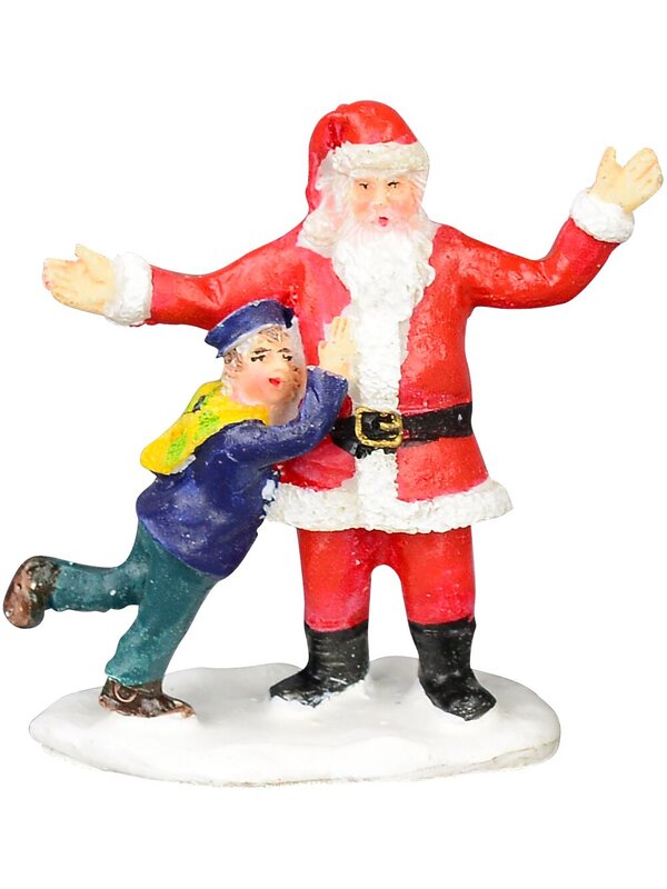 Snow Covered Trees With Christmas Theme Characters - 6 Piece Set