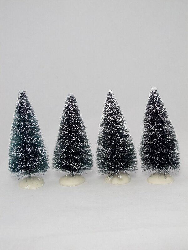 Snow Tipped Green Pine Trees Figurine Set - 9 Pieces — image 5