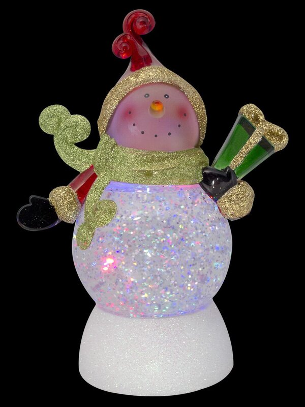 Snowman Illuminated Snow Globe Ornament - 22cm — image 2