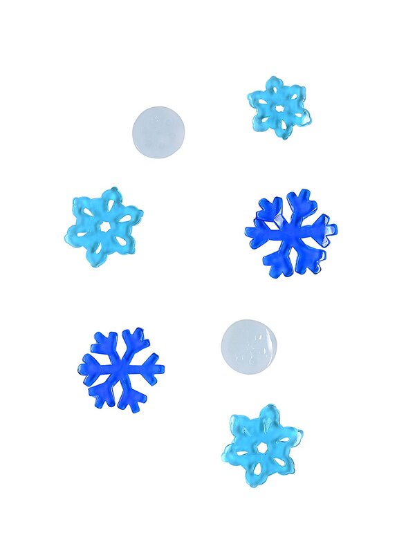 Snowman, Snowflakes & Snowballs Gel Window Cling Decoration - 19cm — image 3