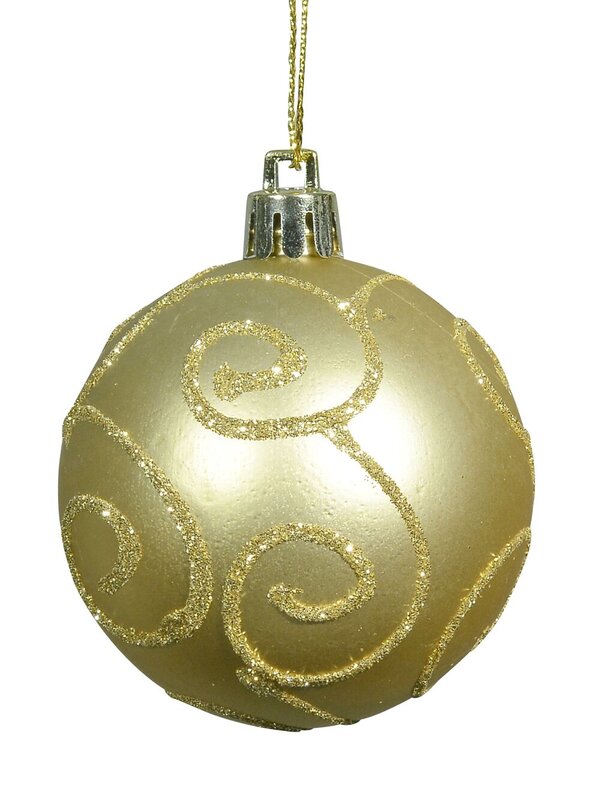 Soft Gold Glitter & Matte Gold With Gold Glitter Swirls - 9 x 60mm