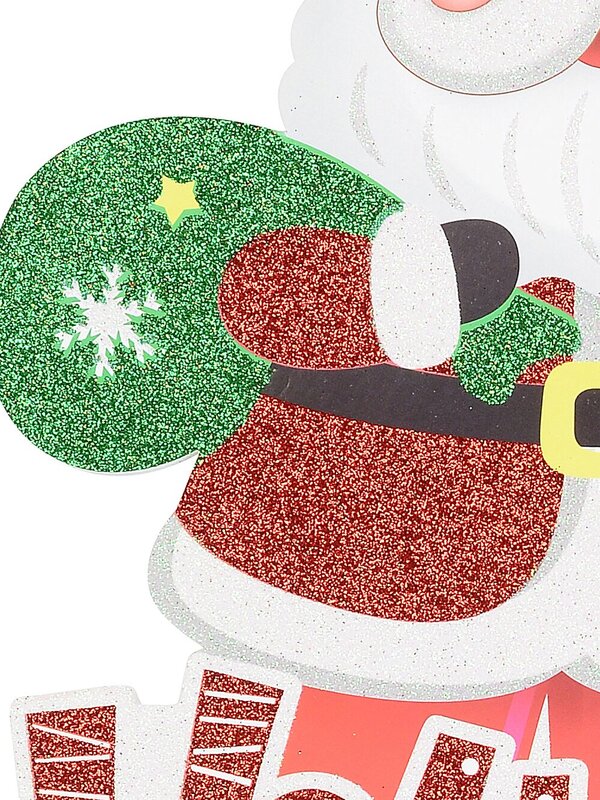 Traditional Santa ' Ho Ho Ho ' Double Sided Wall Decoration - 38cm