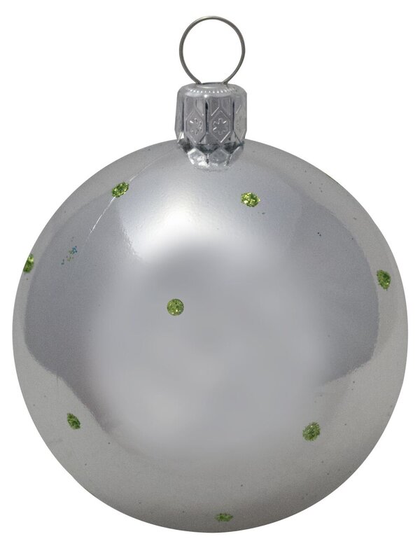 Turquoise, Lime & Silver Baubles With Assorted Patterns - 9 x 60mm  — image 4