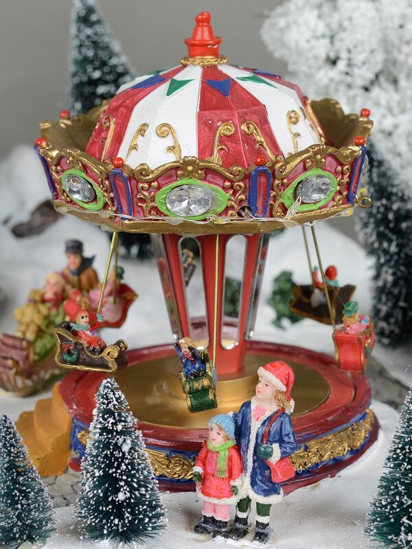Village with Child, Animated, Musical & Illuminated - 38cm — image 5