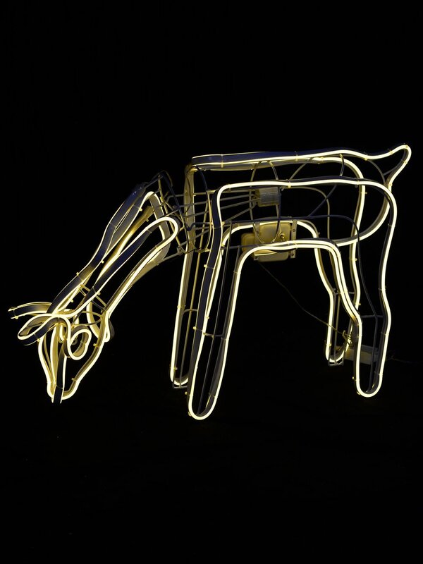 Warm White Animated Grazing Reindeer Neon Christmas Light Display - 77cm — image 2