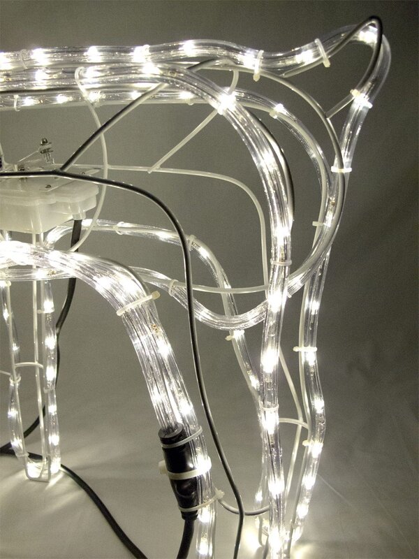 Warm White LED 3D Standing Buck Rope Light Display - 76cm — image 4