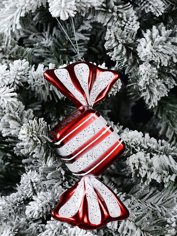 Whimsical Red & White Wrapped Lolly Grand Display Ornament | 19cm — image 2