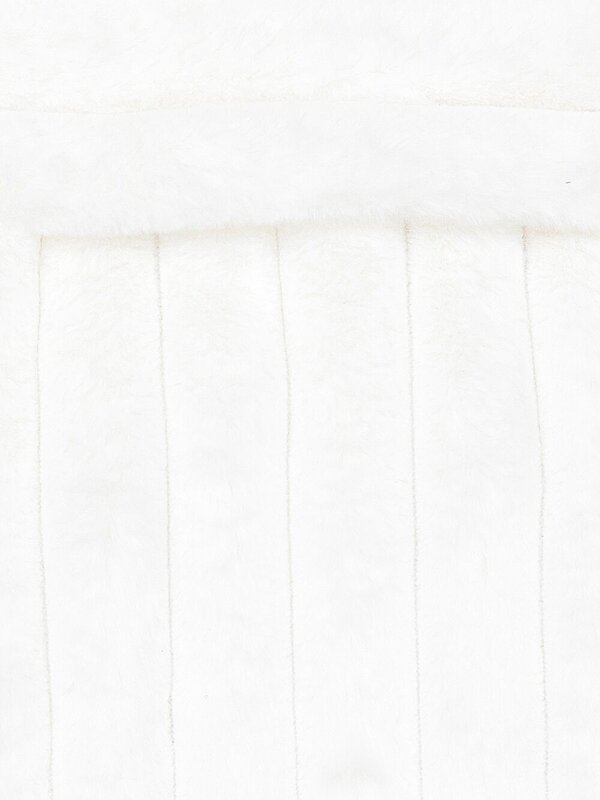 White Faux Fur Ribbed Stocking With Pom Poms | 48cm — image 6