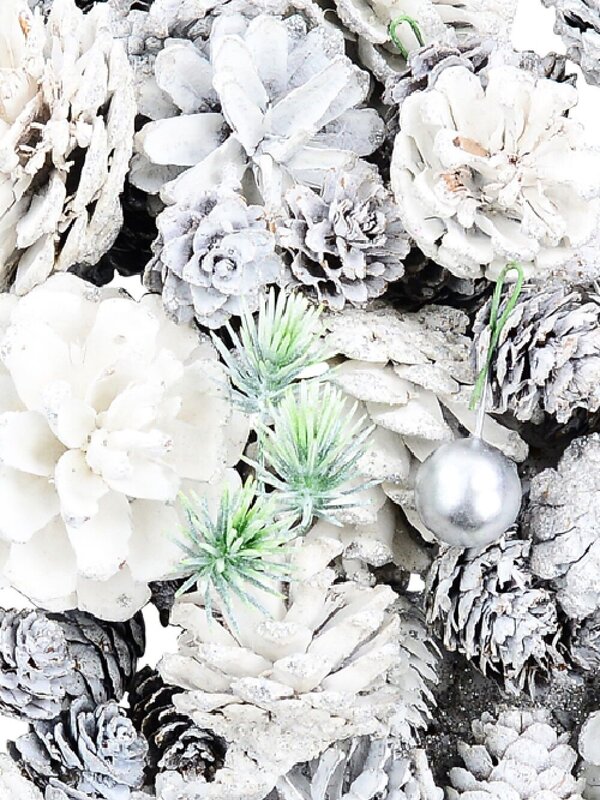 White & Frosted Natural Pinecones With Assorted Decorations | 350g — image 2