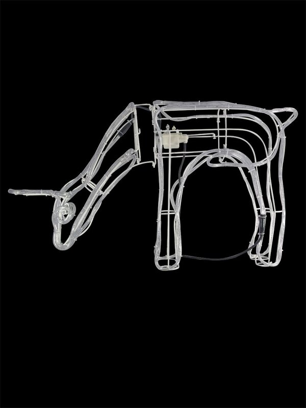 White LED Large 3D Grazing Doe Rope Light Display - 55cm