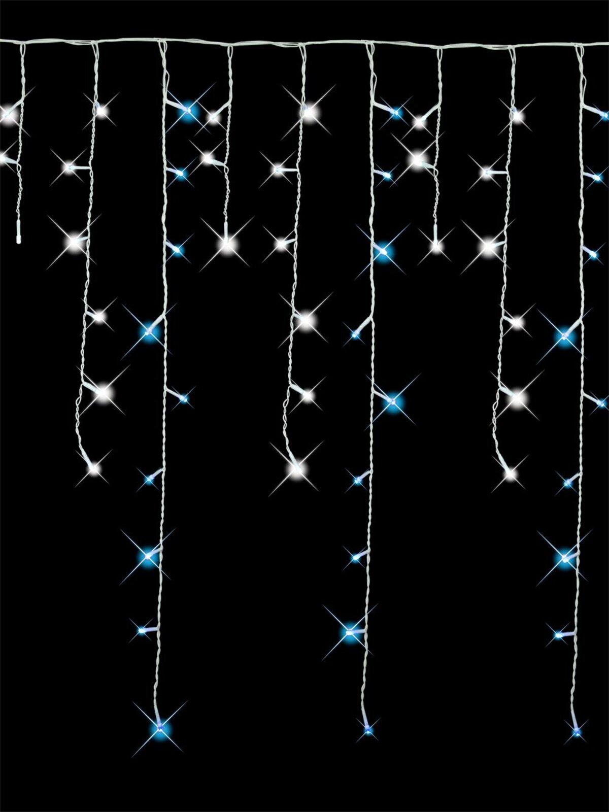 180 Blue & Cool White Superbright LED Icicle Light - 5.4m