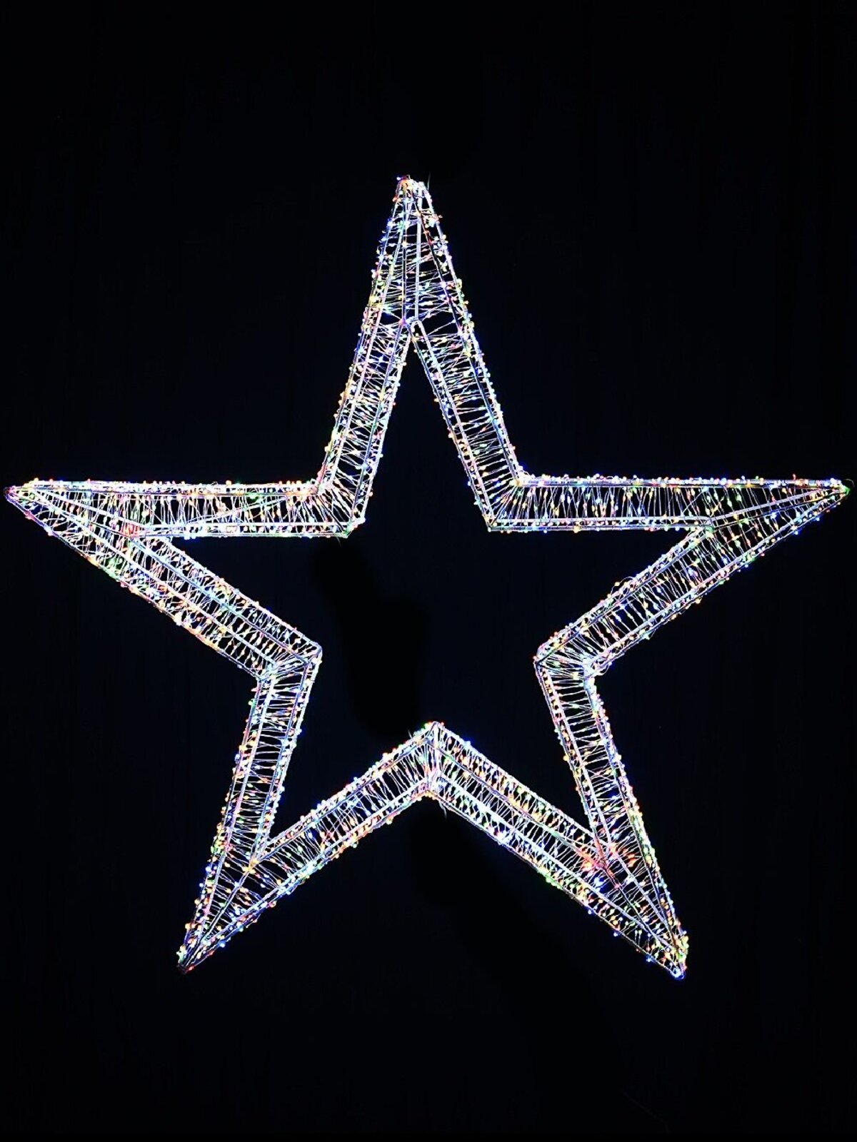 1m Multi Colour LED Lucid Christmas Star Light Display