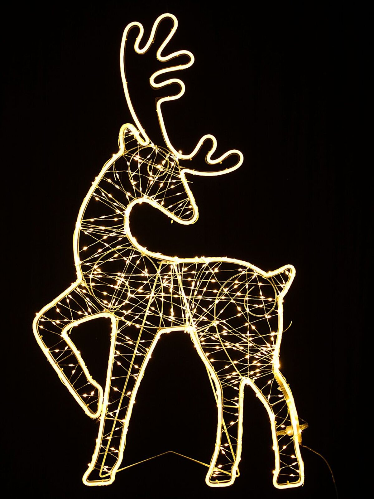 1m Radiant Standing Reindeer Outdoor Warm White Neon & String LED Display