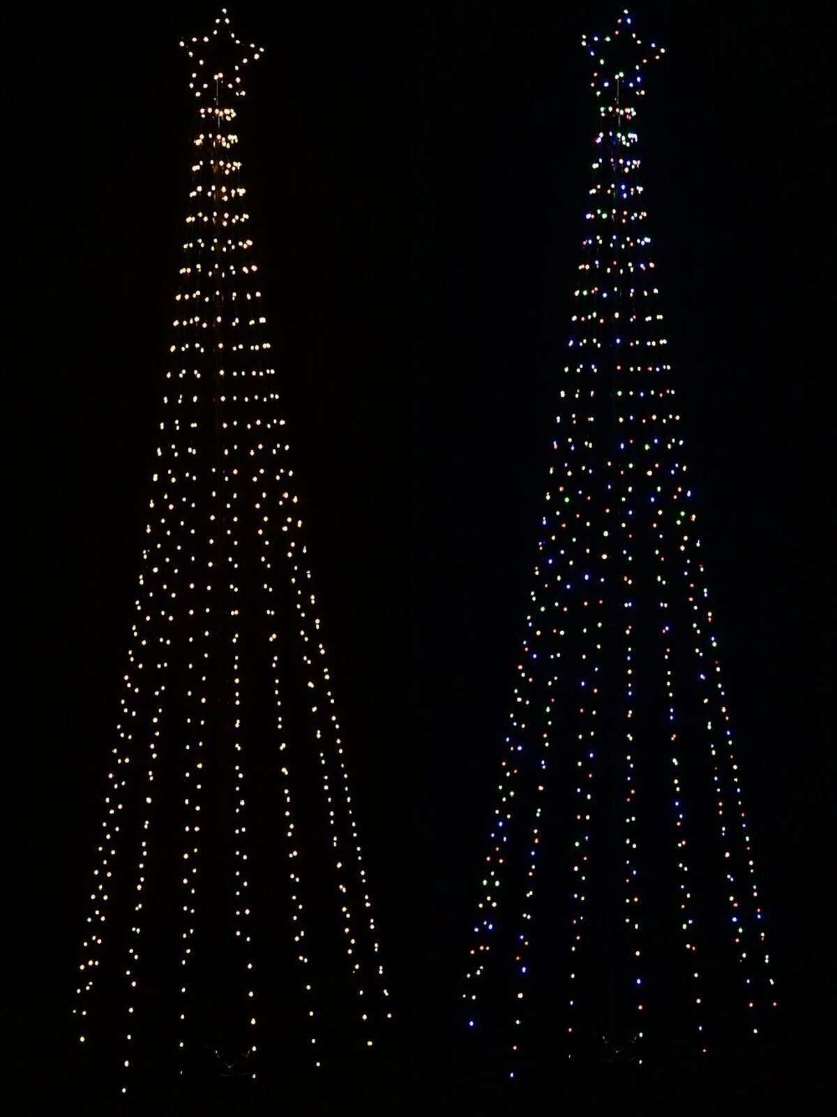 2.1m Aurora Dynamic Dual Colour LED Outdoor Conical Tree | 580 Lights
