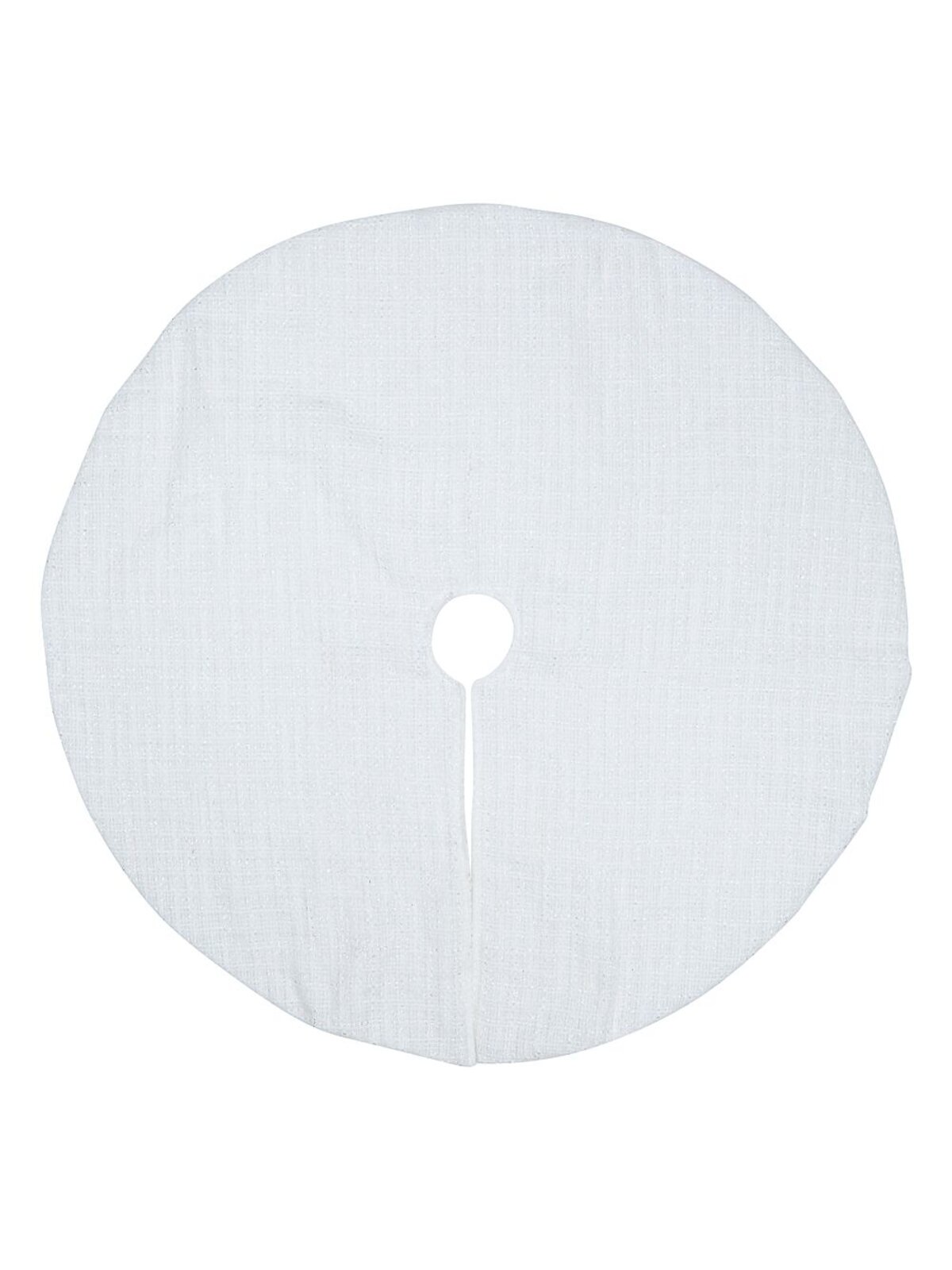 1m White & Silver Sparkle Tweed Christmas Tree Skirt
