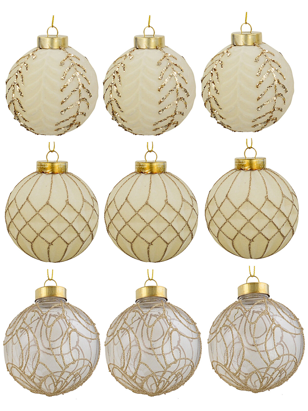9x Whimsical Champagne Rose & Heirloom Velvet Statement Baubles | 80mm