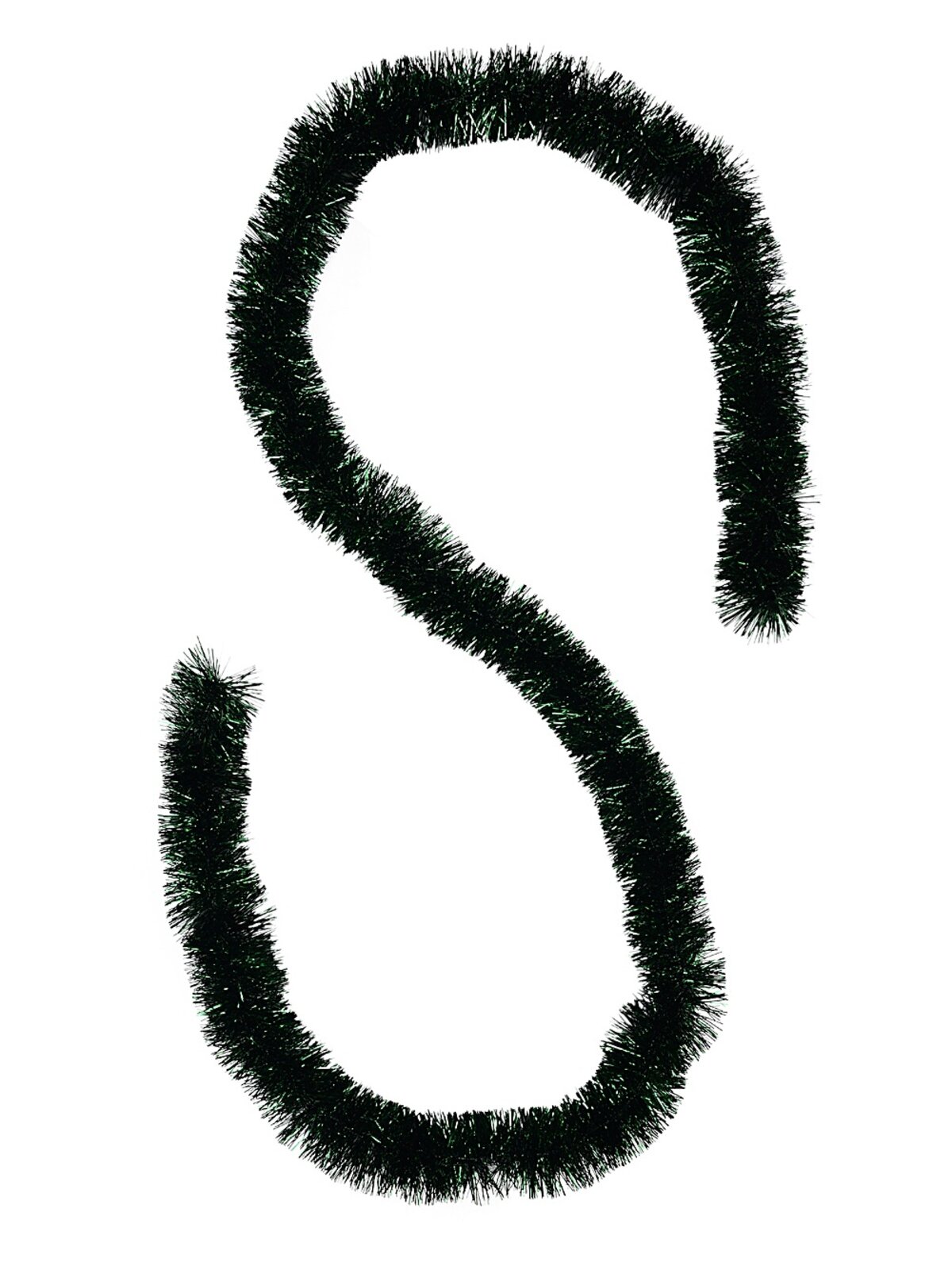 Classic 6ply Dark Green Metallic Spruce Christmas Tinsel Garland | 2.7m x 90mm