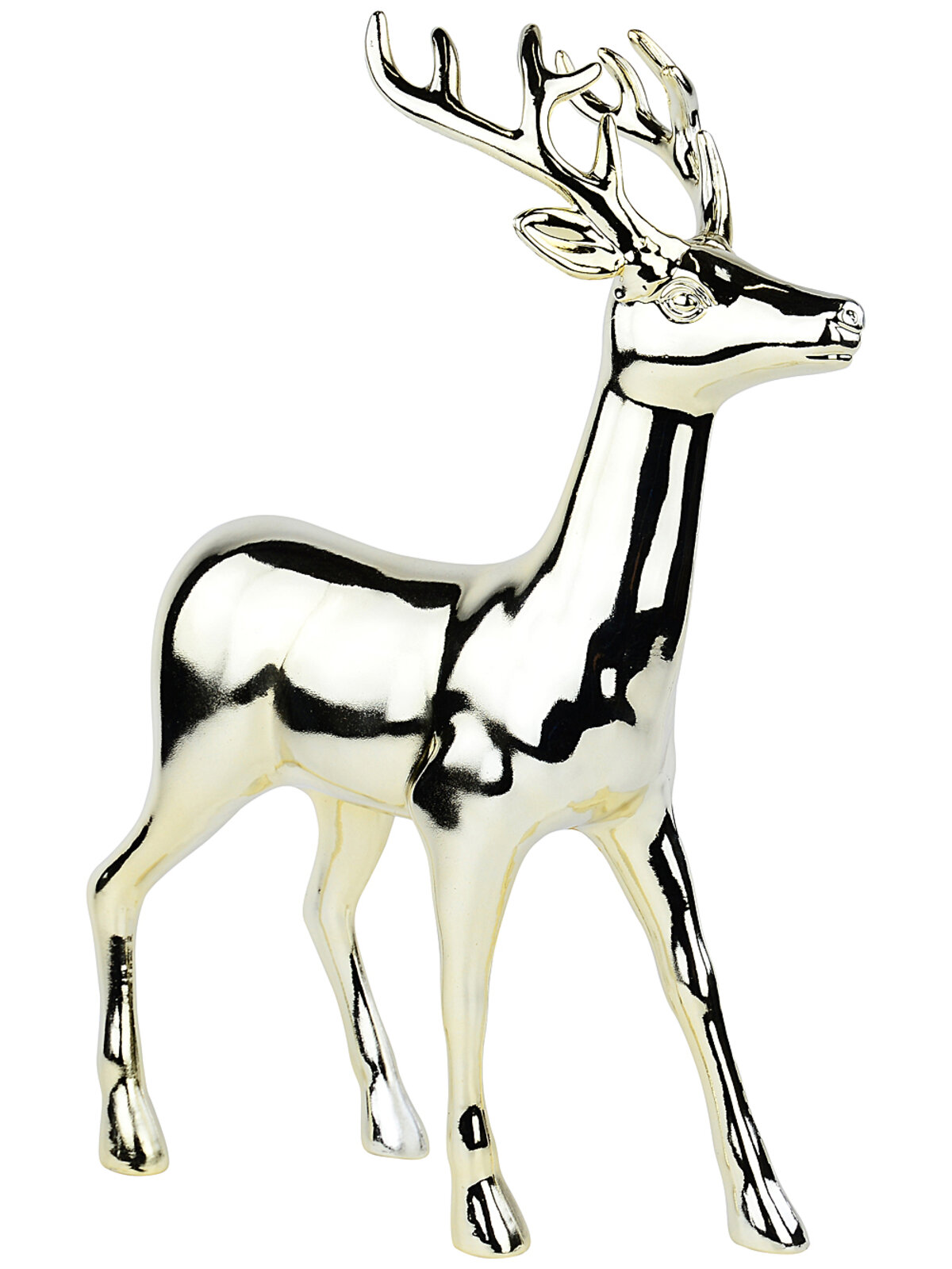 Majestic Standing Gold Reindeer Christmas Ornament | 46cm