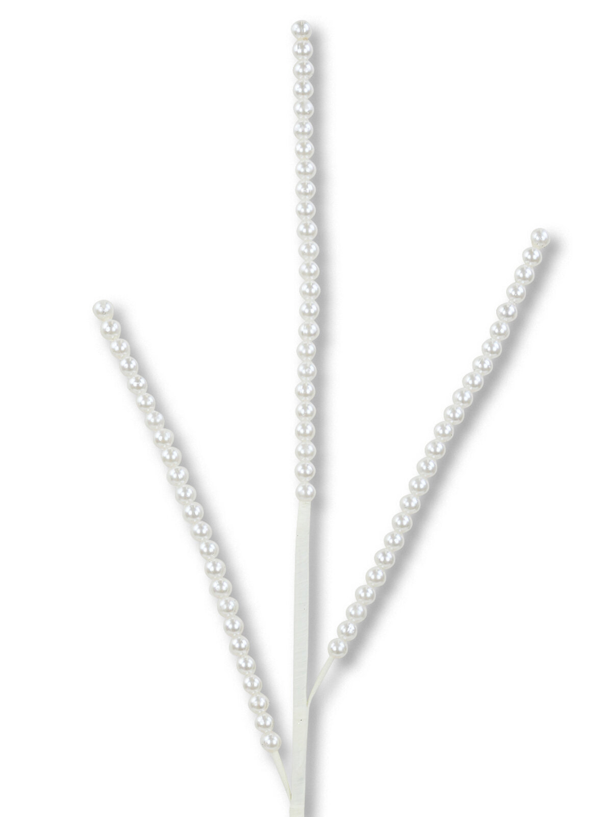 White Pearl String Cascade Christmas Spray Stem With Malleable Vines | 68cm