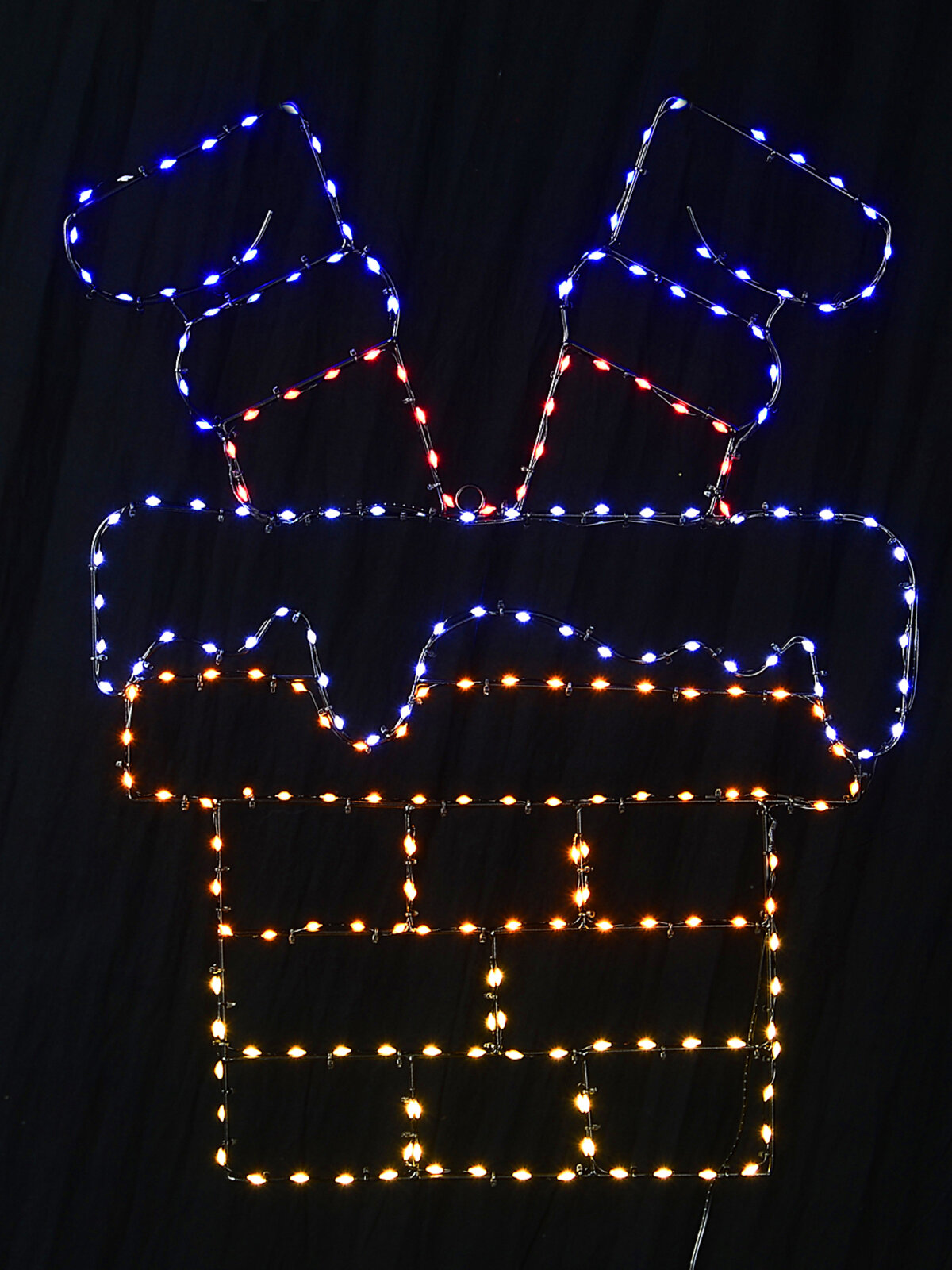 60cm Santa Stuck In Chimney On Black Frame Outdoor LED Light Display
