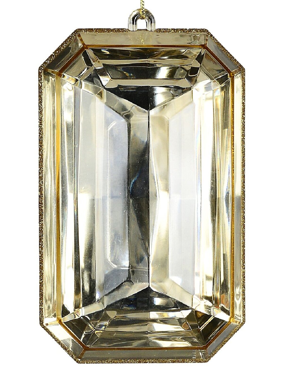 Radiant Citrine Gold Faceted Jewel Large Display Ornament | 20cm
