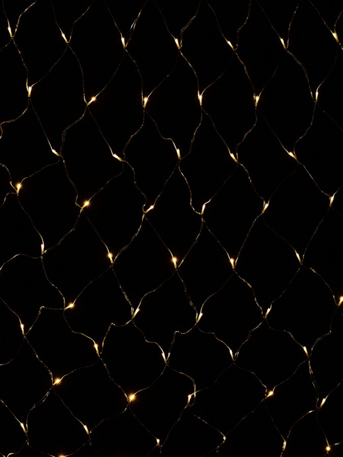 256 Warm White LED Hybrid Solar & Electric Net Lights With Timer | 2m x 2m