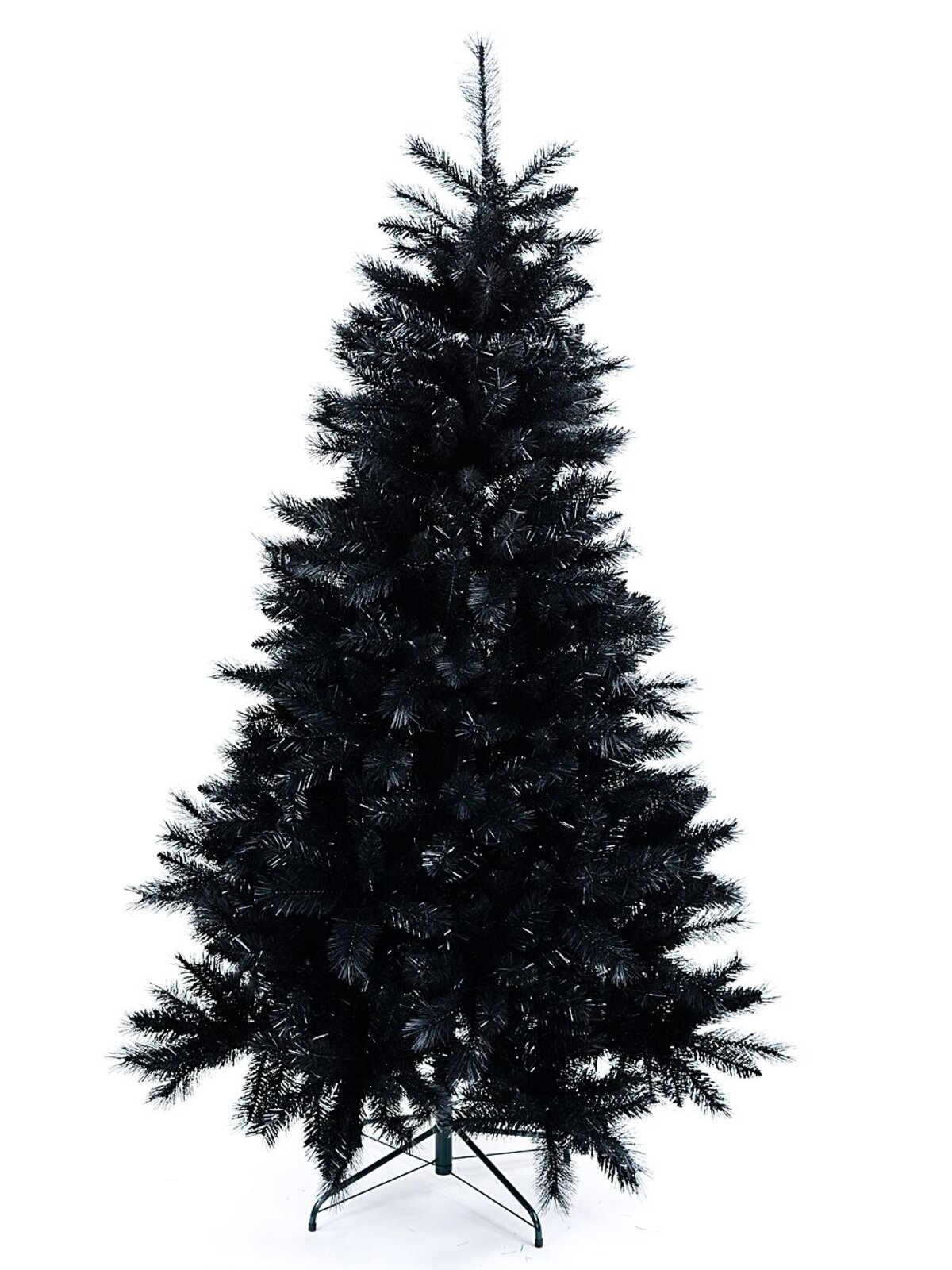2m Black Balsam Artificial Christmas Tree | 885 Tips & Hinged Branches