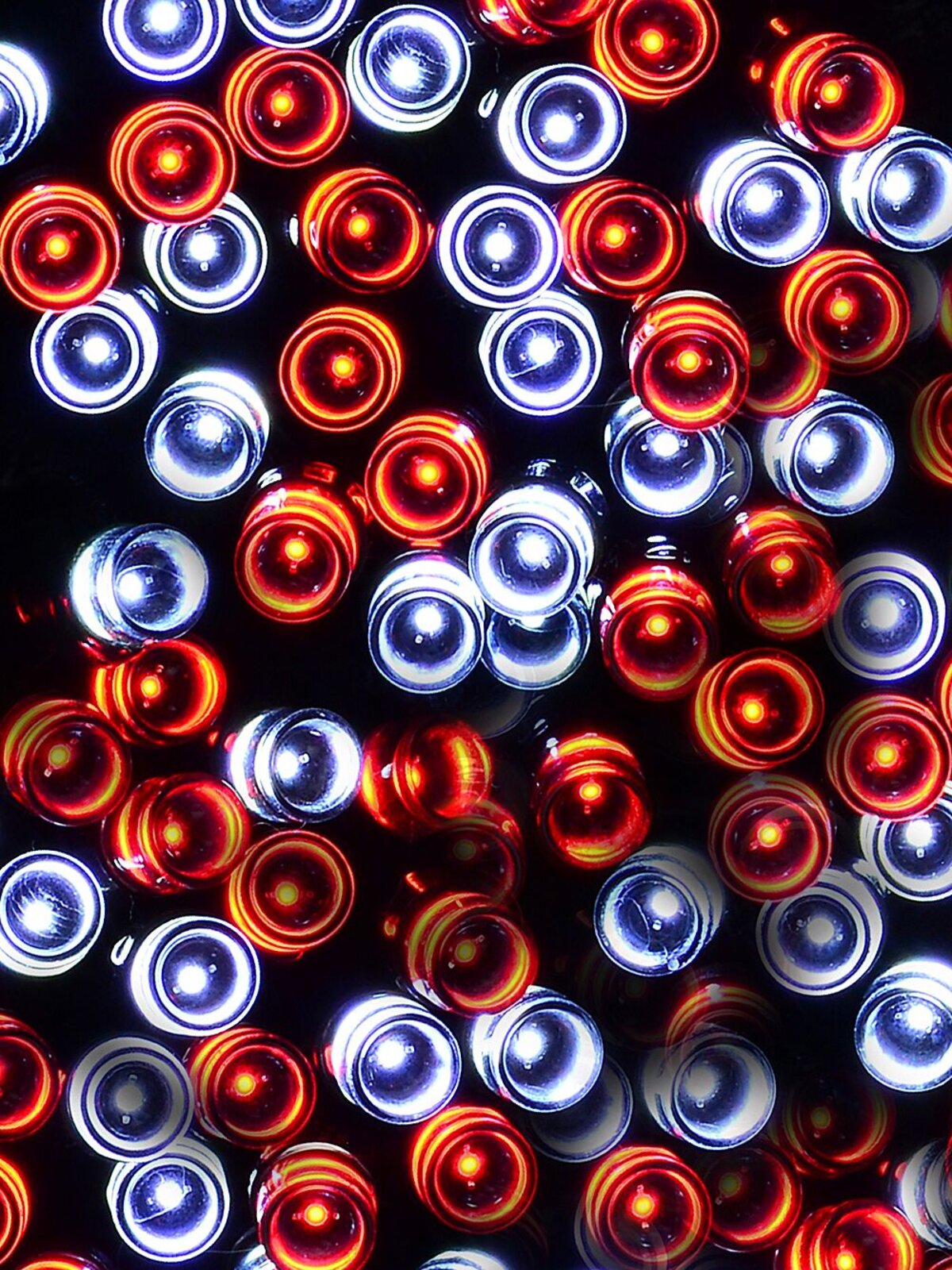 300 Red & Cool White LED String Fairy Lights 8 Function With Timer | 15m