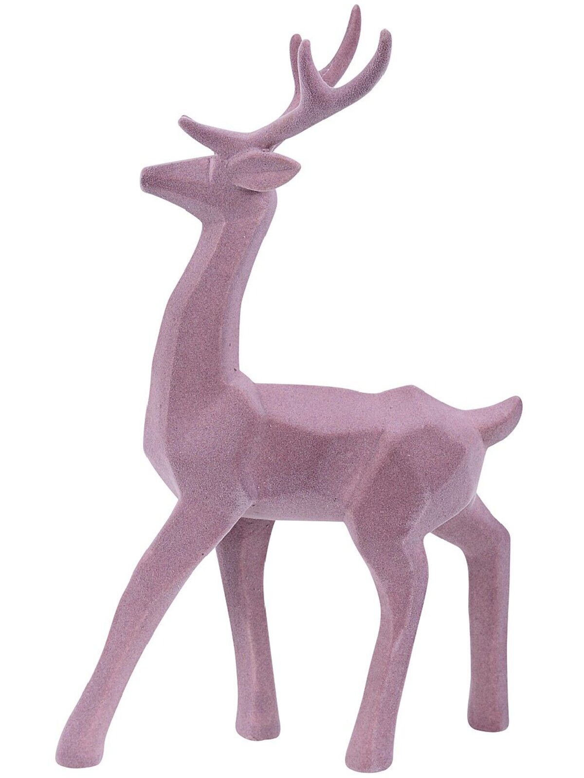 47cm Lilac Modern Chic Standing Flocked Reindeer Ornament