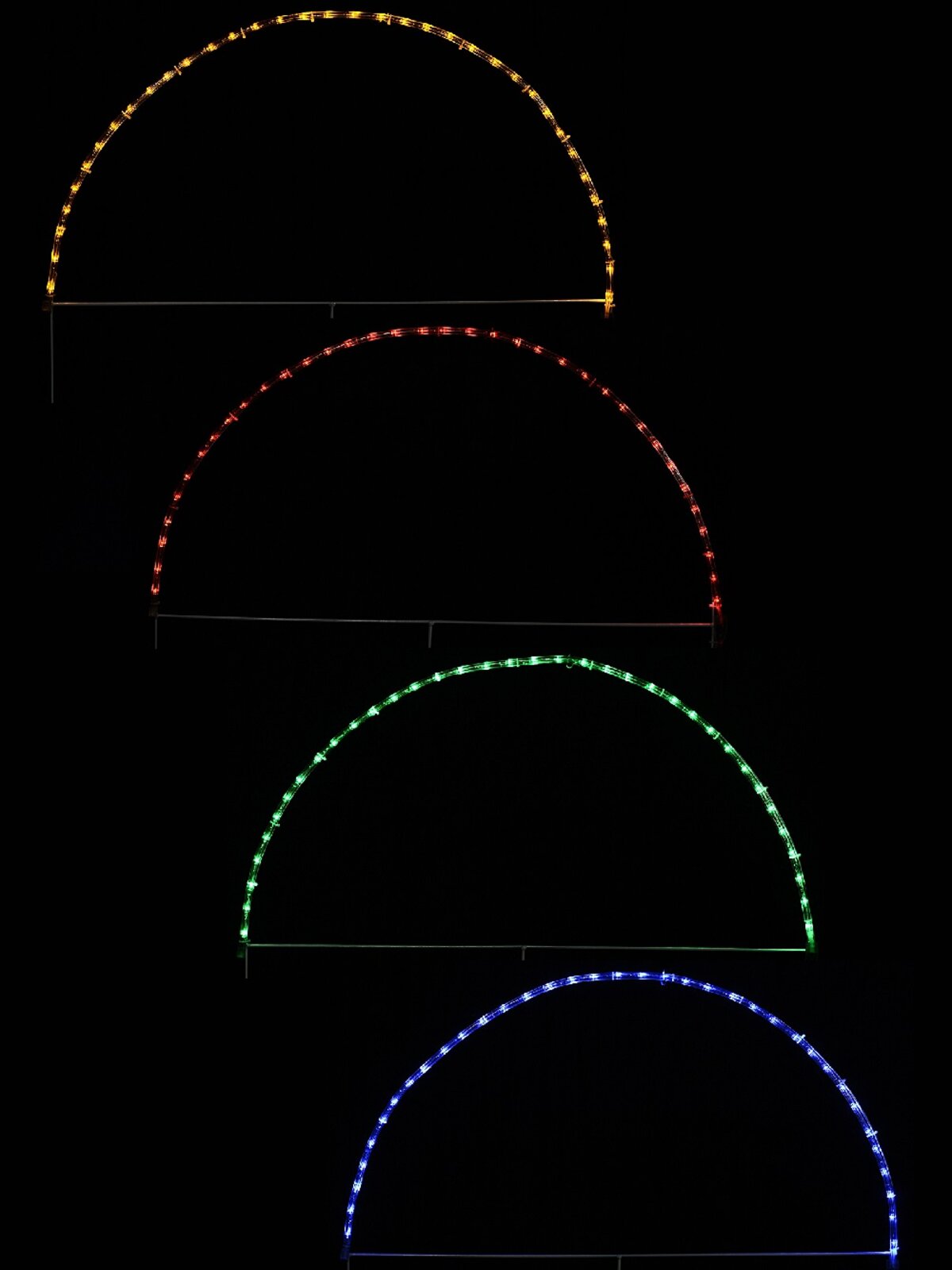 4x LED Christmas Arch Path Lights - Multi Colour Garden Stakes | 83cm