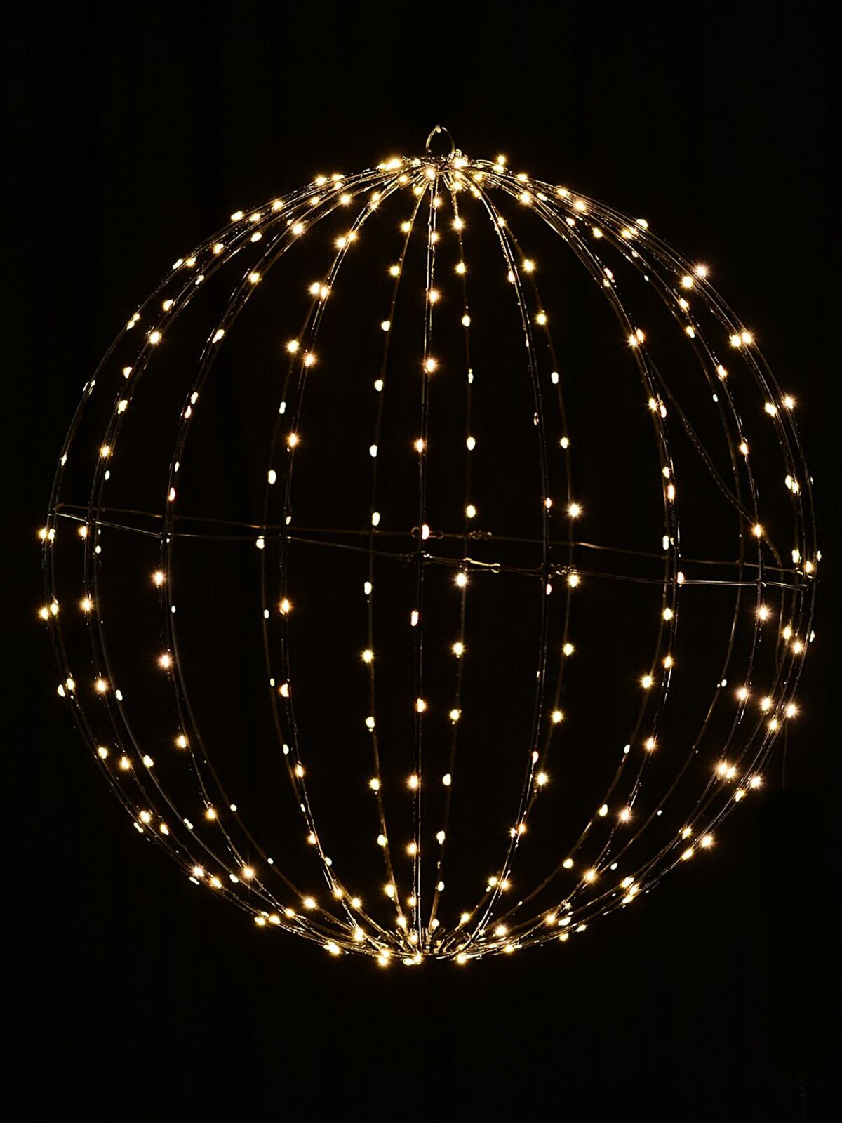 50cm Outdoor 3D Hanging Black Sphere LED Cage Light Display