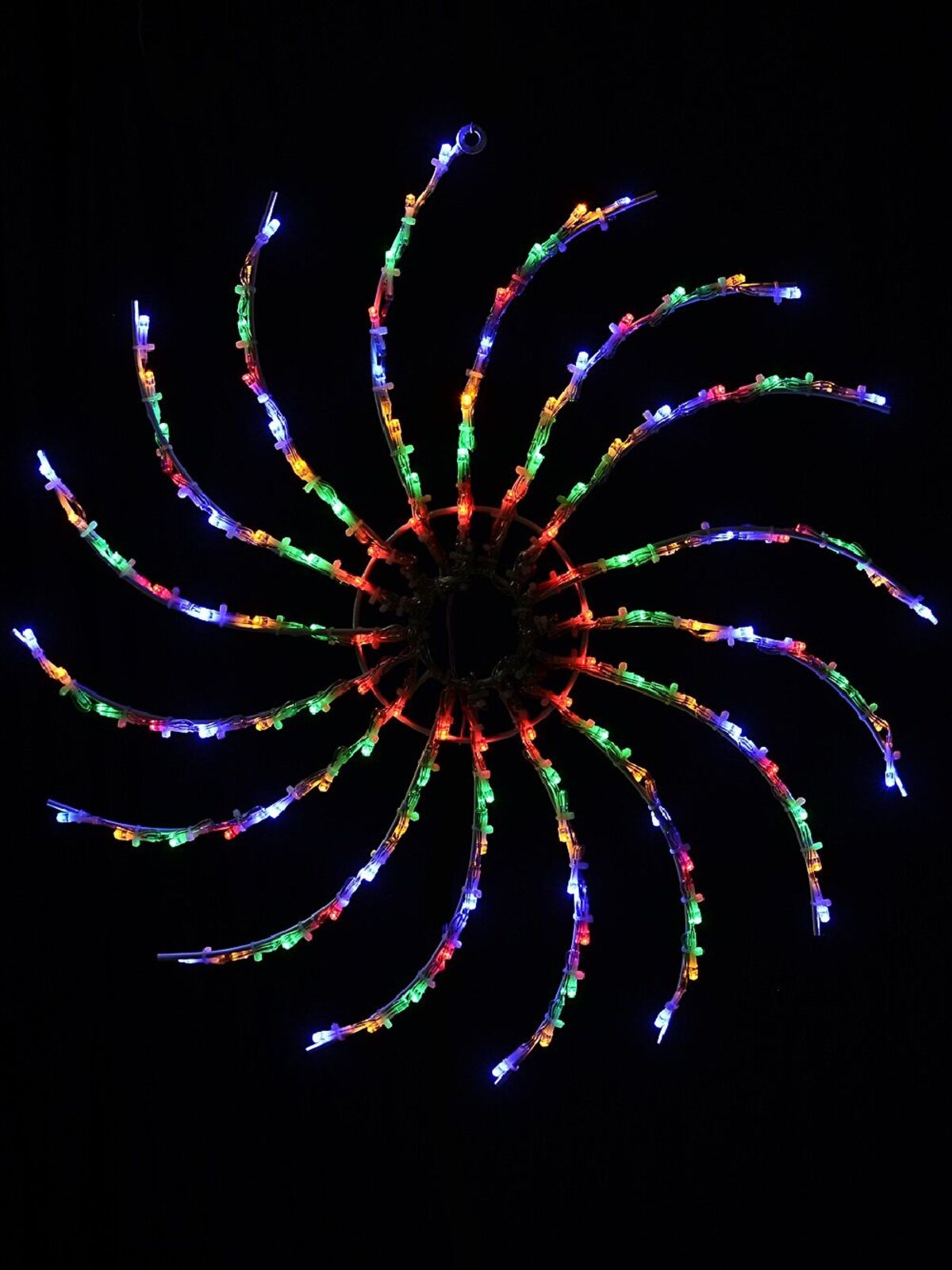 50cm Spiral Galaxy Look Pinwheel With Multi Colour LED String Light Display