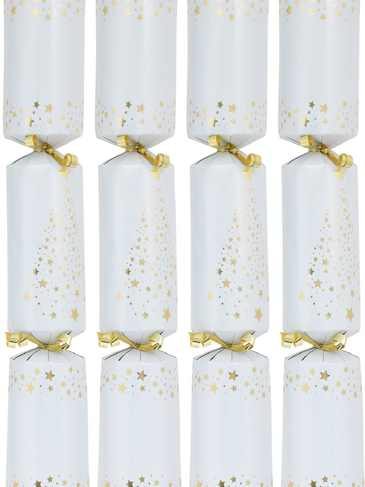 50x Gold Shiny Stars Christmas Tree Pattern Design Bon Bons (Crackers) | 30cm