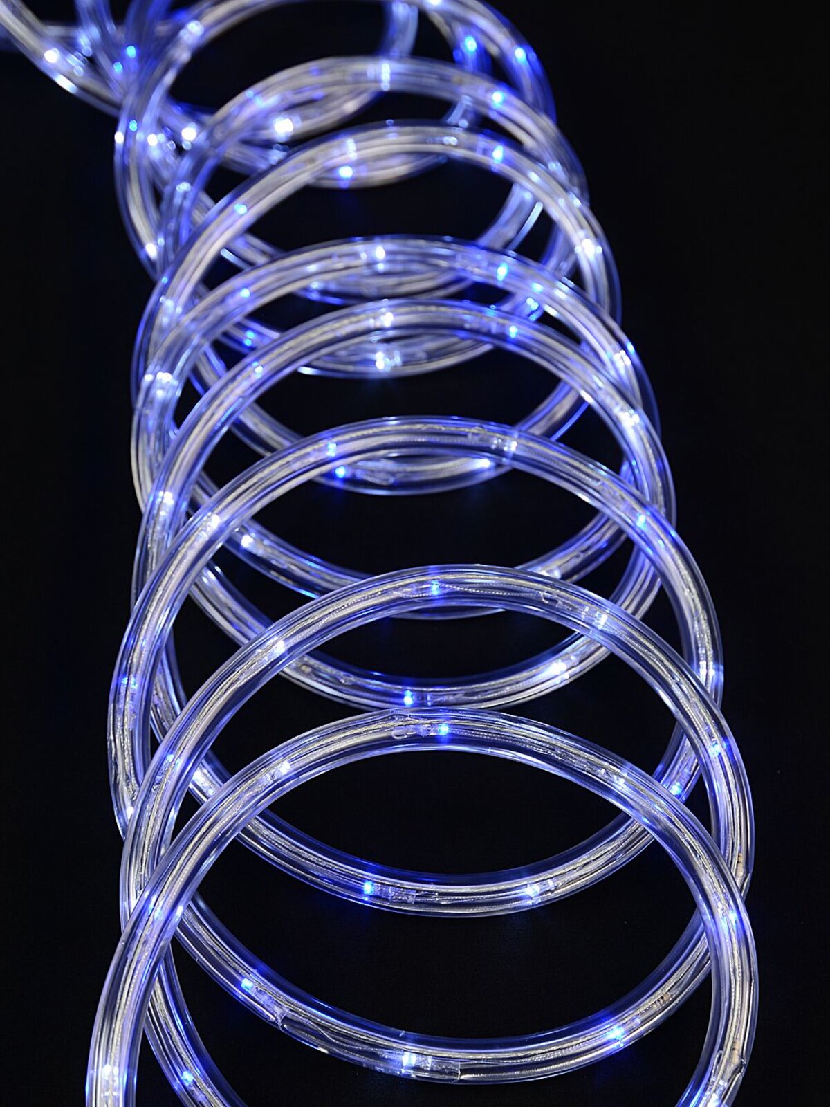 Blue & Cool White LED Outdoor Christmas Rope Light - 10m