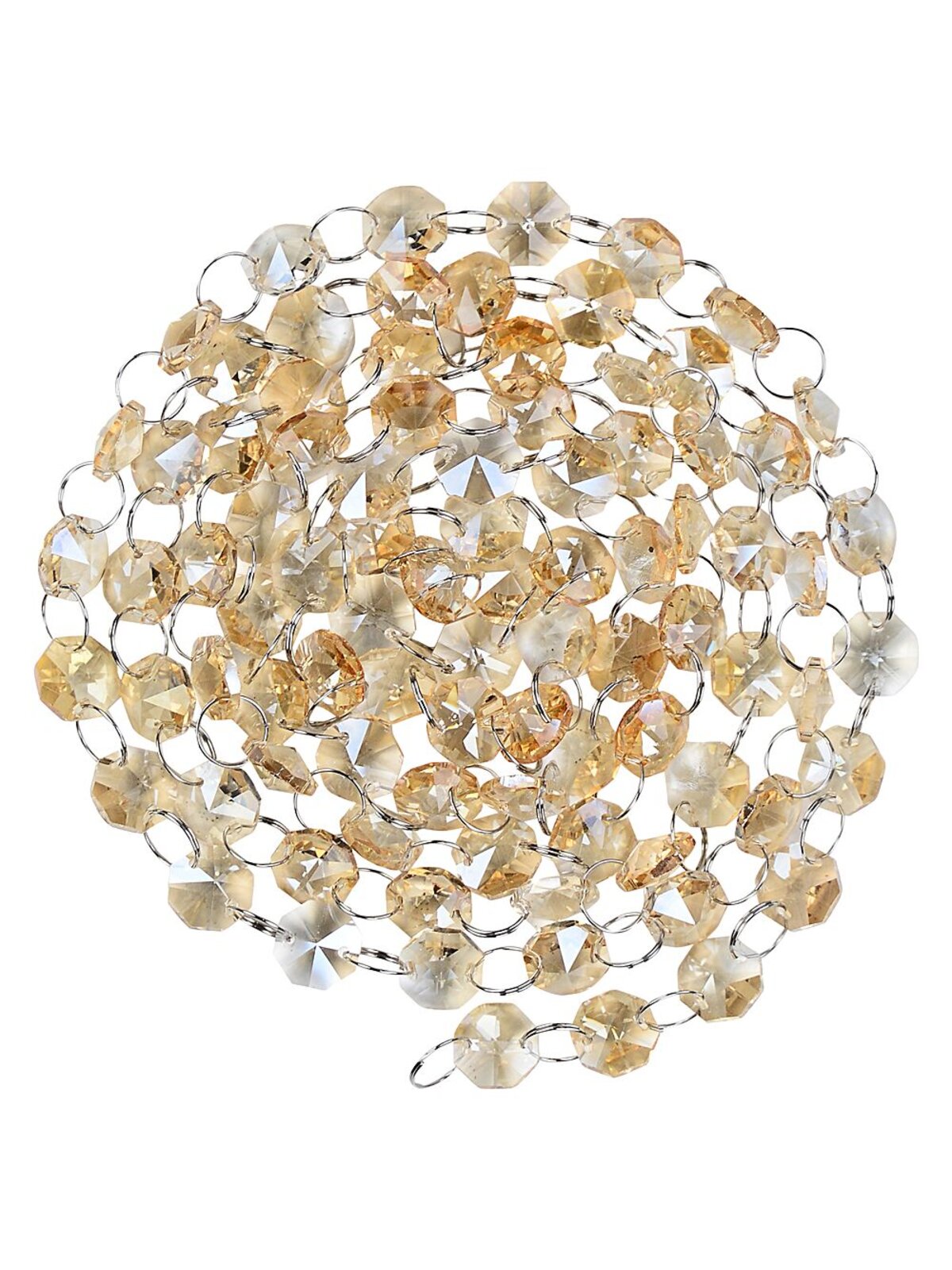 Champagne Ombre Faceted Crystal Simulant Radiant Garland | 1.8m