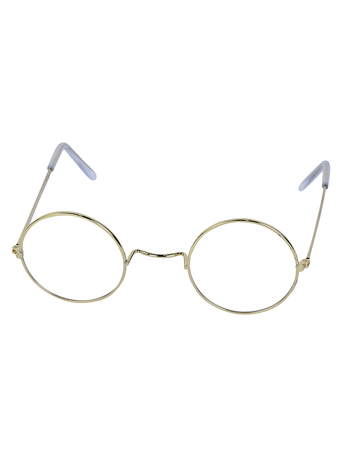 Classic Gold Round Santa Glasses Costume Accessory | One Size Fits Most