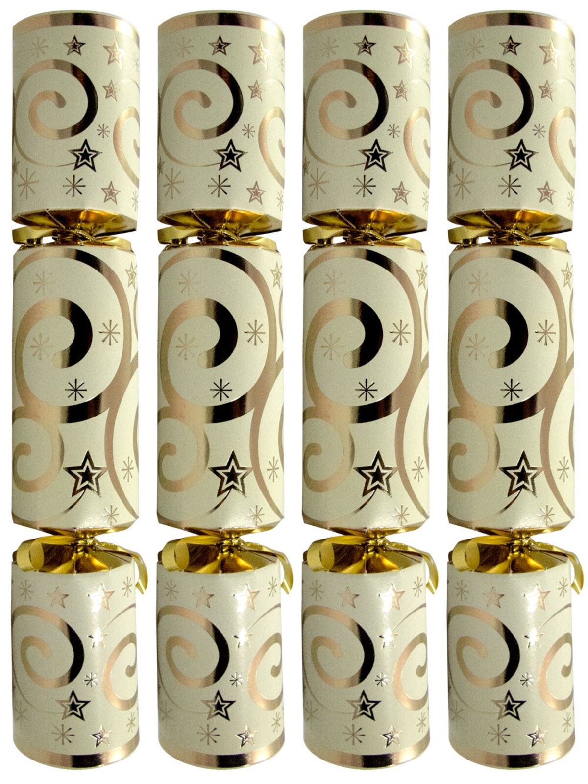 Cream With Gold Swirl Bon Bons - 6 x 30cm