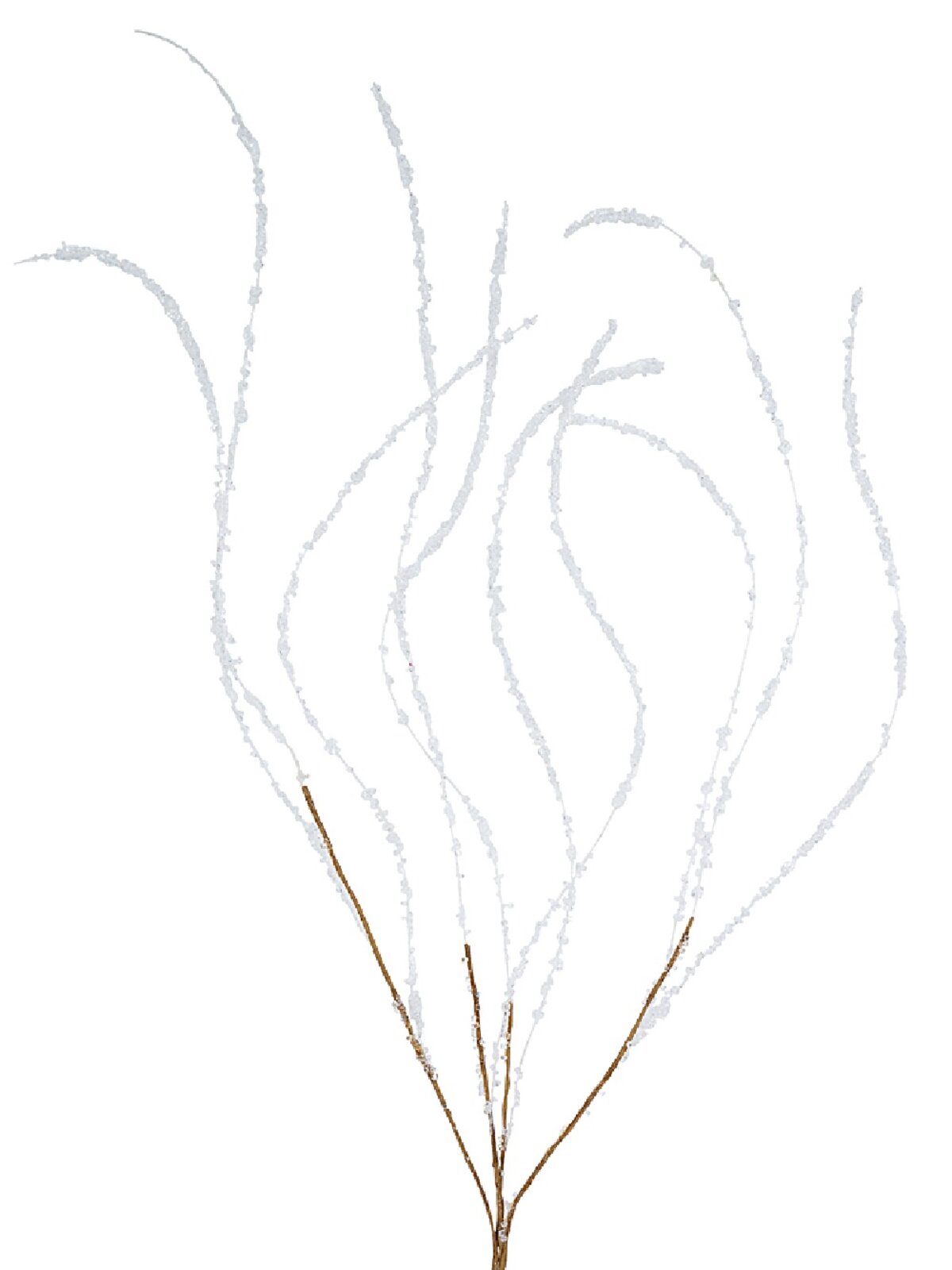 Frosted Pussy Willow Branch Look Decorative Christmas Floral Stem - 90cm